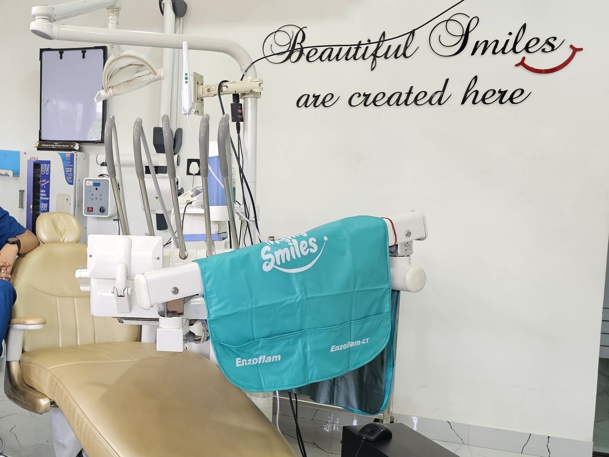 Modern dental chair and delivery unit — Dr. Yojna's Dental Clinic, Vaishali Nagar, Jaipur