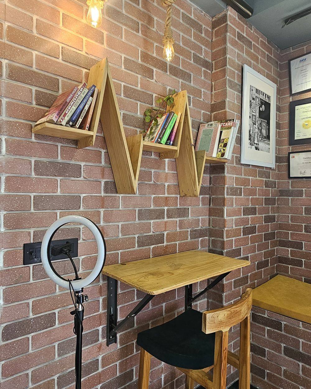 Reading corner in the waiting area