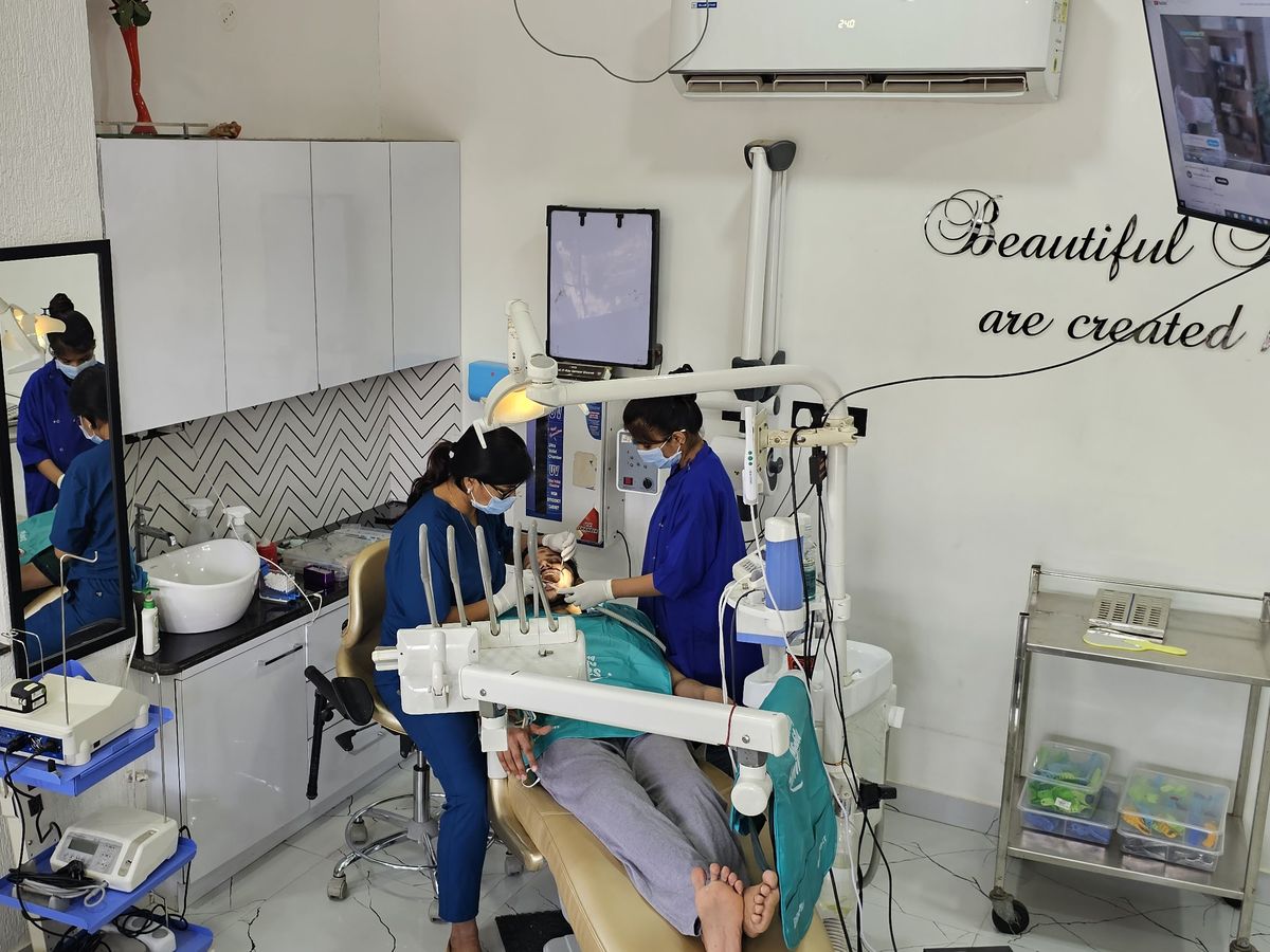 Treatment in progress in the operatory — Dr. Yojna's Dental Clinic, Vaishali Nagar, Jaipur